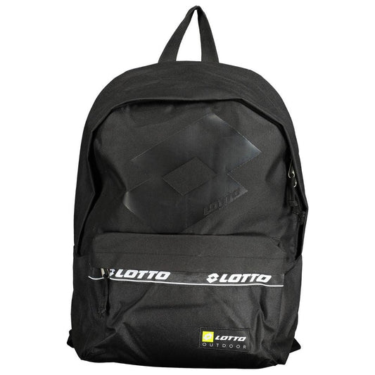 Lotto Black Polyester Backpack Lotto