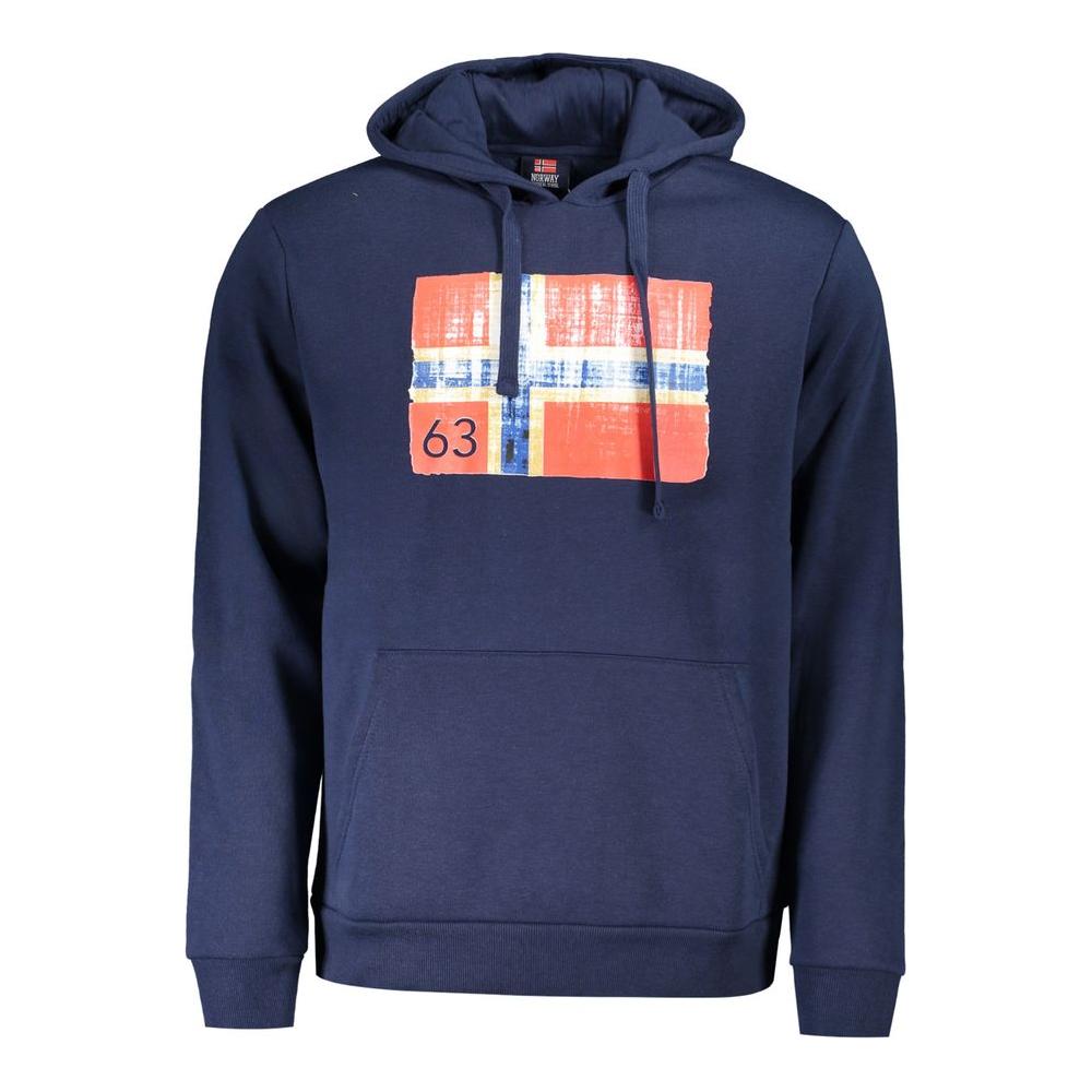 Norway 1963 Blue Cotton Mens Hoodie