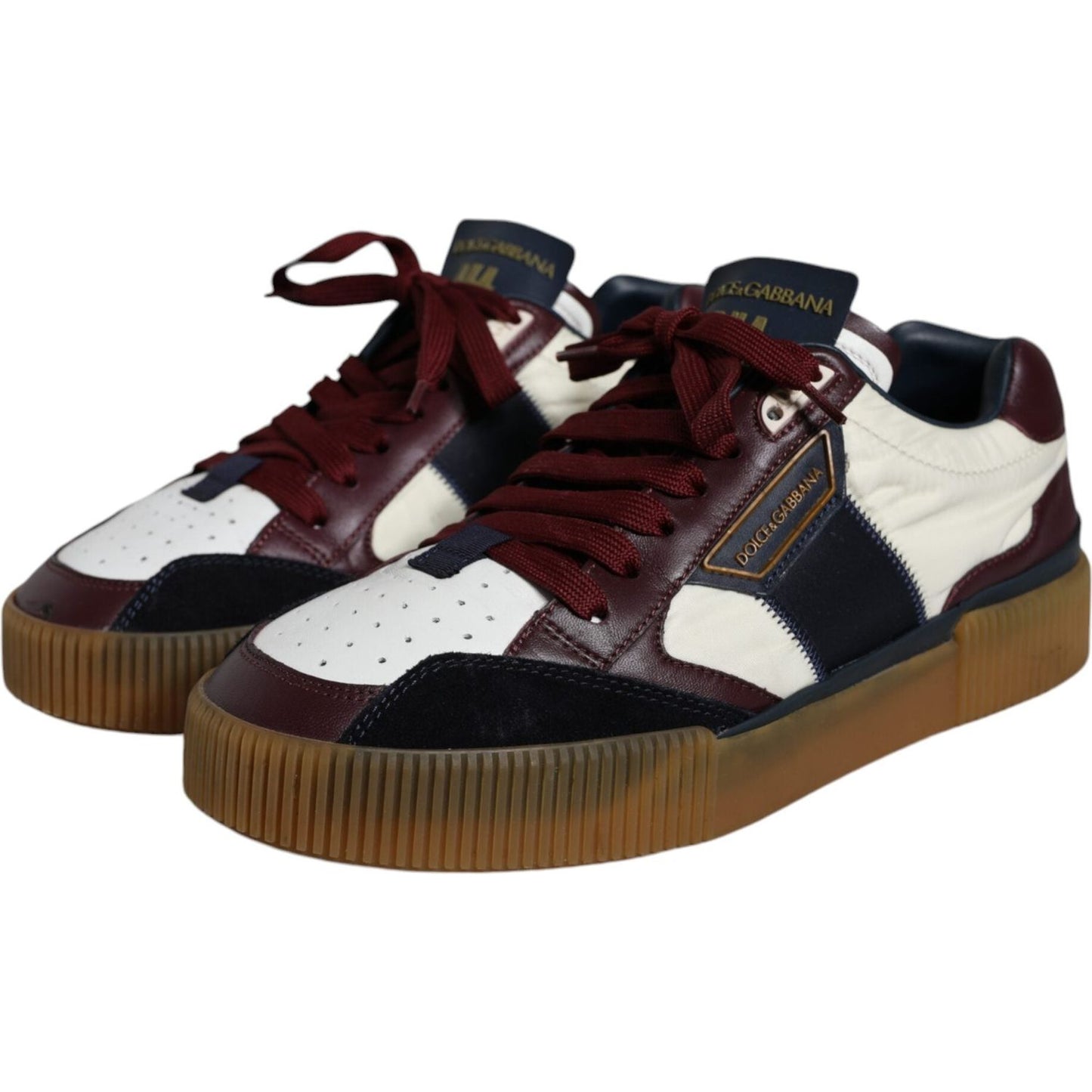 Dolce & Gabbana Multicolor Miami Leather Low Top Sneakers Shoes Dolce & Gabbana