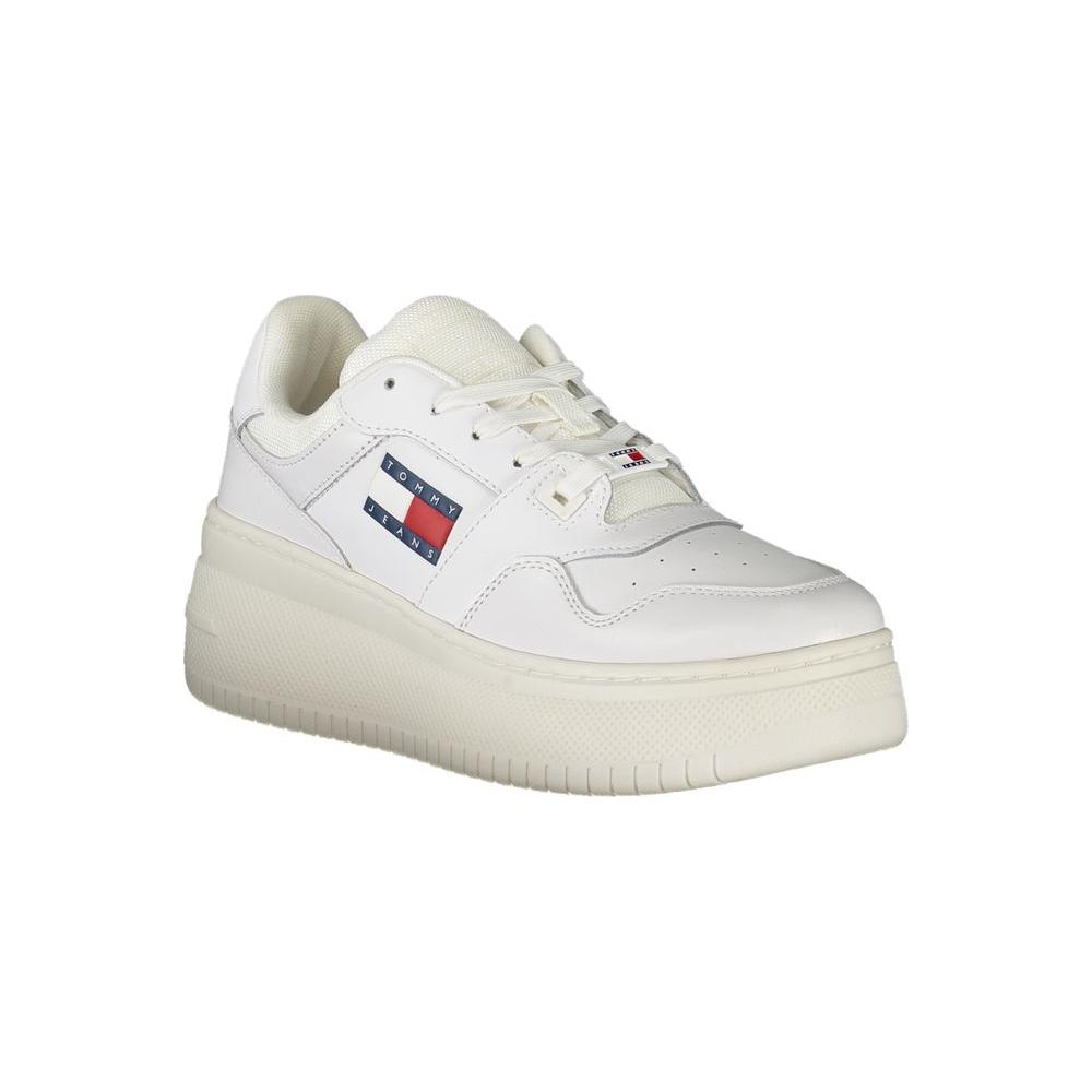 Tommy Hilfiger White Leather Women Sneaker Tommy Hilfiger