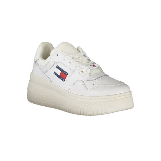 Tommy Hilfiger White Leather Women Sneaker Tommy Hilfiger