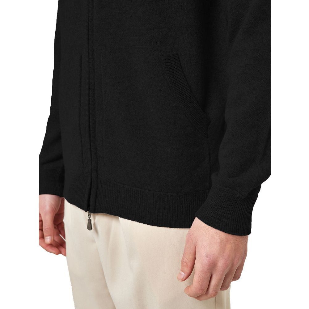 Alpha Studio Black Wool Sweater Alpha Studio