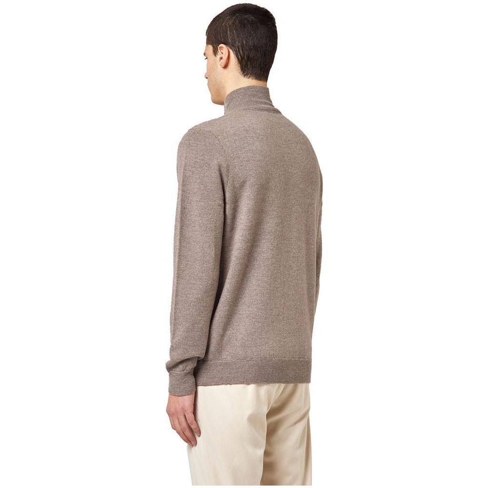 Alpha Studio Brown Wool Sweater Alpha Studio