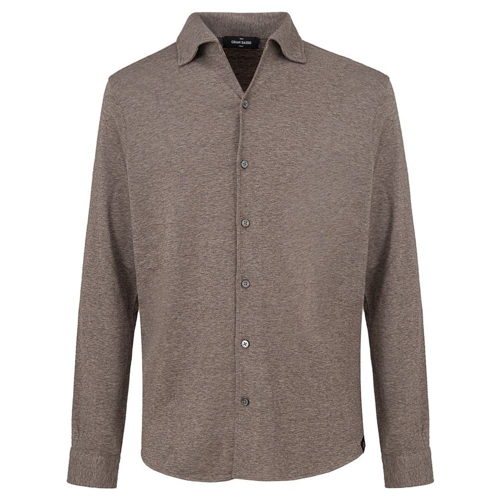 Gran Sasso Beige Cotton Shirt Gran Sasso