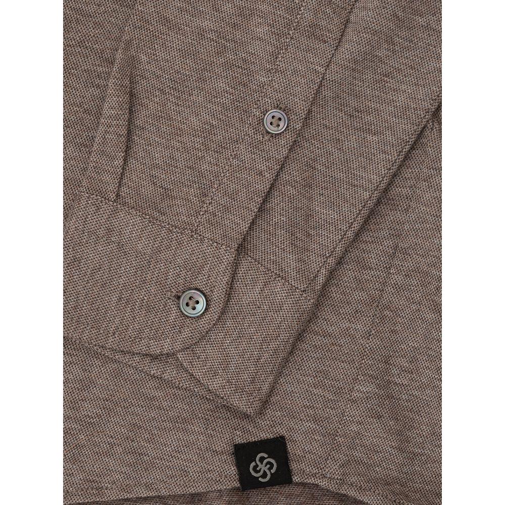 Gran Sasso Beige Cotton Shirt Gran Sasso