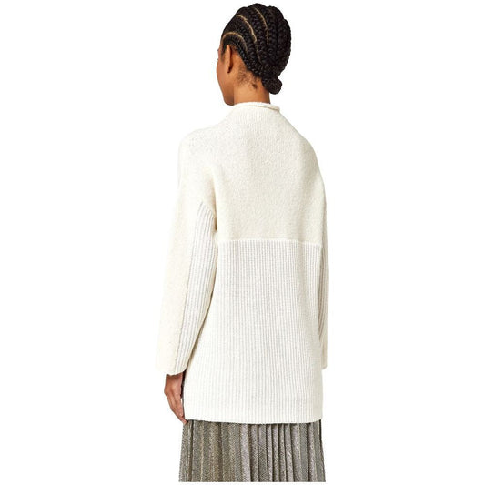 Alpha Studio White Wool Riciclata Sweater