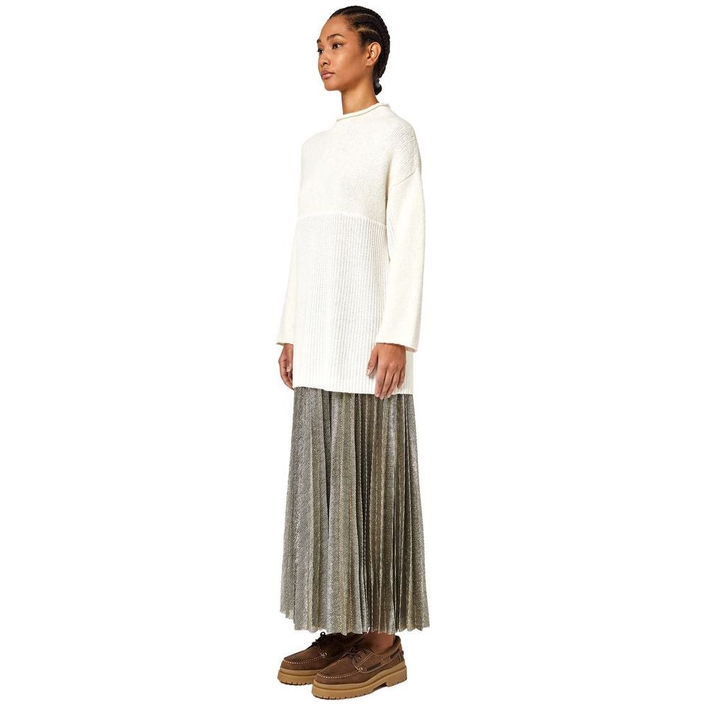 Alpha Studio White Wool Riciclata Sweater