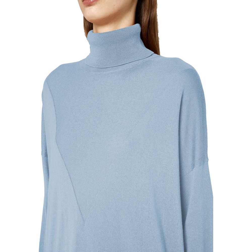 Alpha Studio Light Blue Silk Sweater