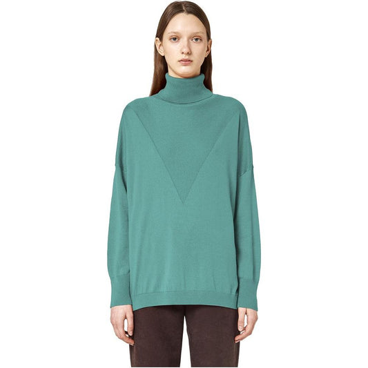 Alpha Studio Green Silk Sweater