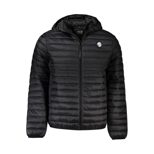 Cavalli Class Black Polyamide Men Jacket Cavalli Class