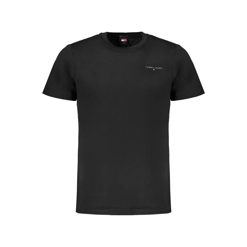 Tommy Hilfiger Black Cotton Men T-Shirt