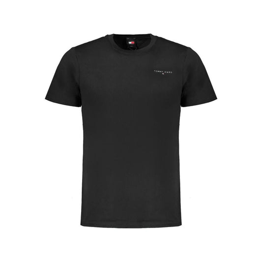 Tommy Hilfiger Black Cotton Men T-Shirt