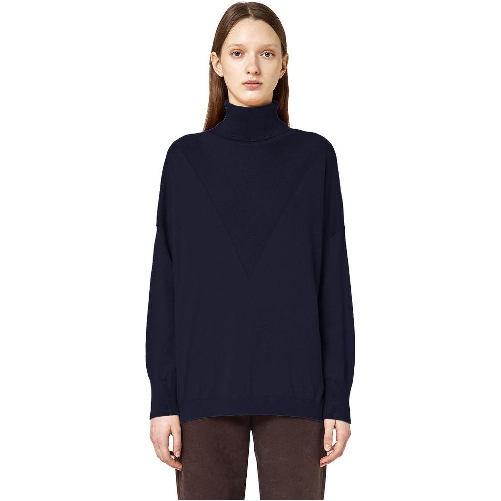 Alpha Studio Blue Silk Sweater