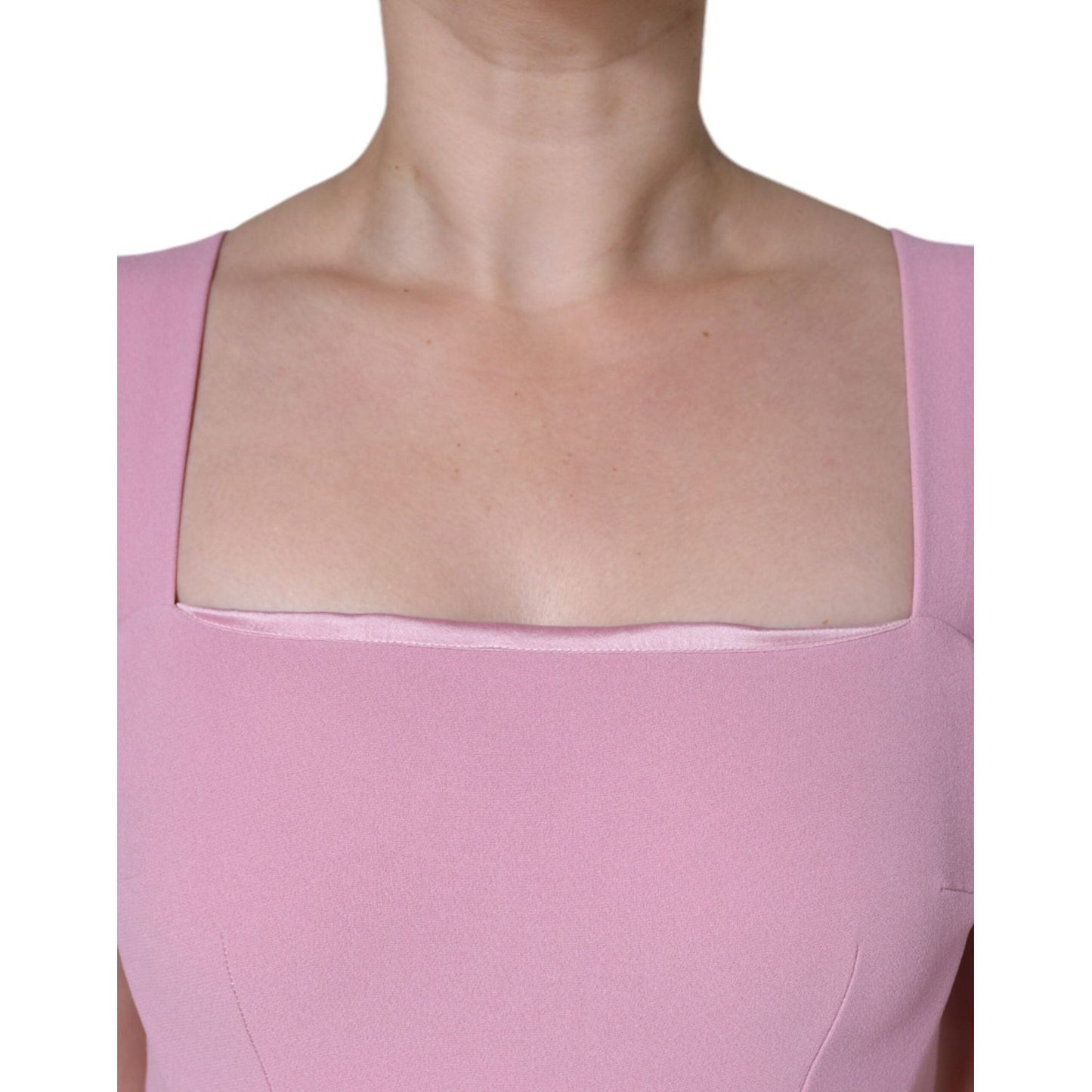 Dolce & Gabbana Pink A-line Flare Viscose Sleeveless Dress Dolce & Gabbana