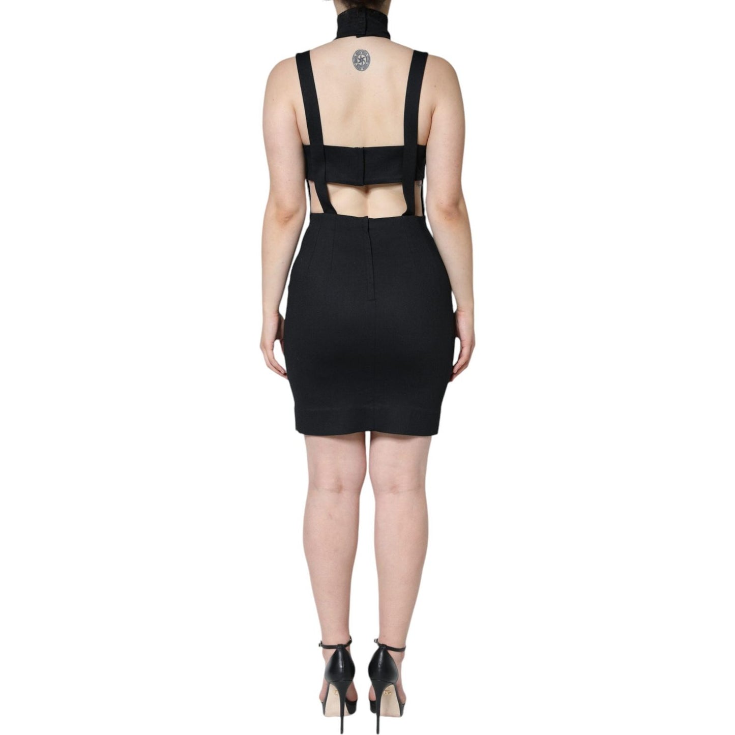 Dolce & Gabbana Black Cut Out Sleeveless Bodycon Mini Dress Dolce & Gabbana