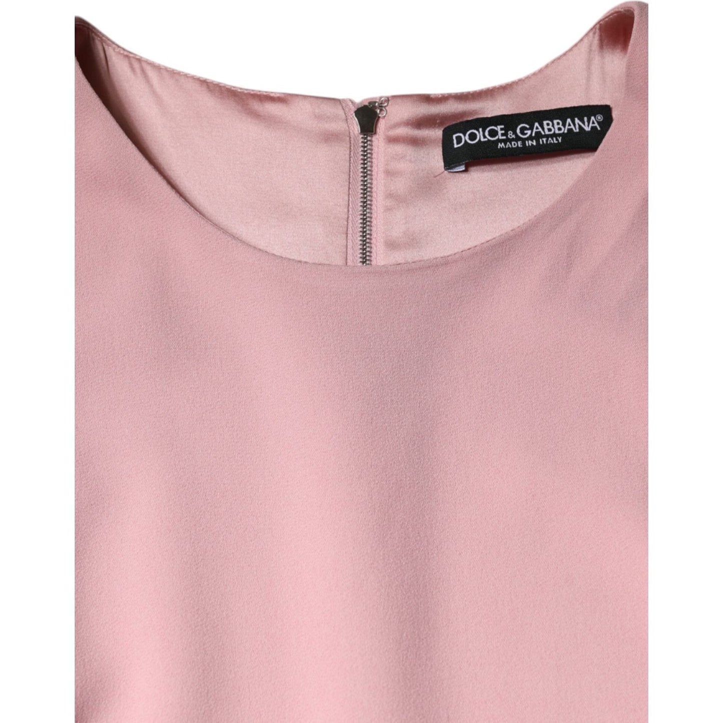 Dolce & Gabbana Pink A-line Viscose 3/4 Sleeves Dress Dolce & Gabbana