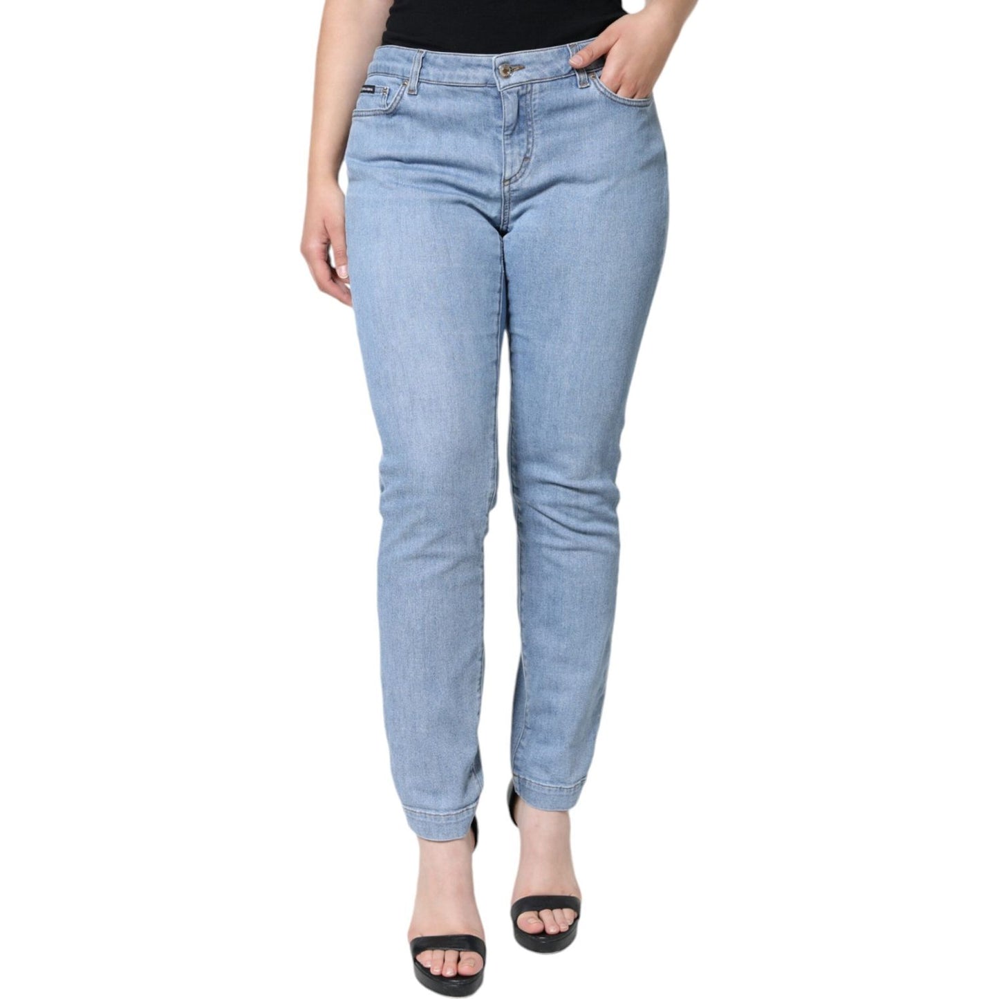 Dolce & Gabbana Blue Pretty Slim Fit Cotton Denim Jeans Dolce & Gabbana