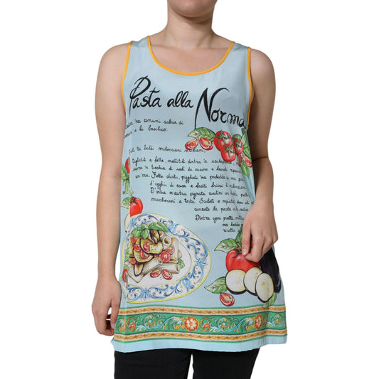 Dolce & Gabbana Multicolor Pasta Alla Norma Print Tank Top Dolce & Gabbana