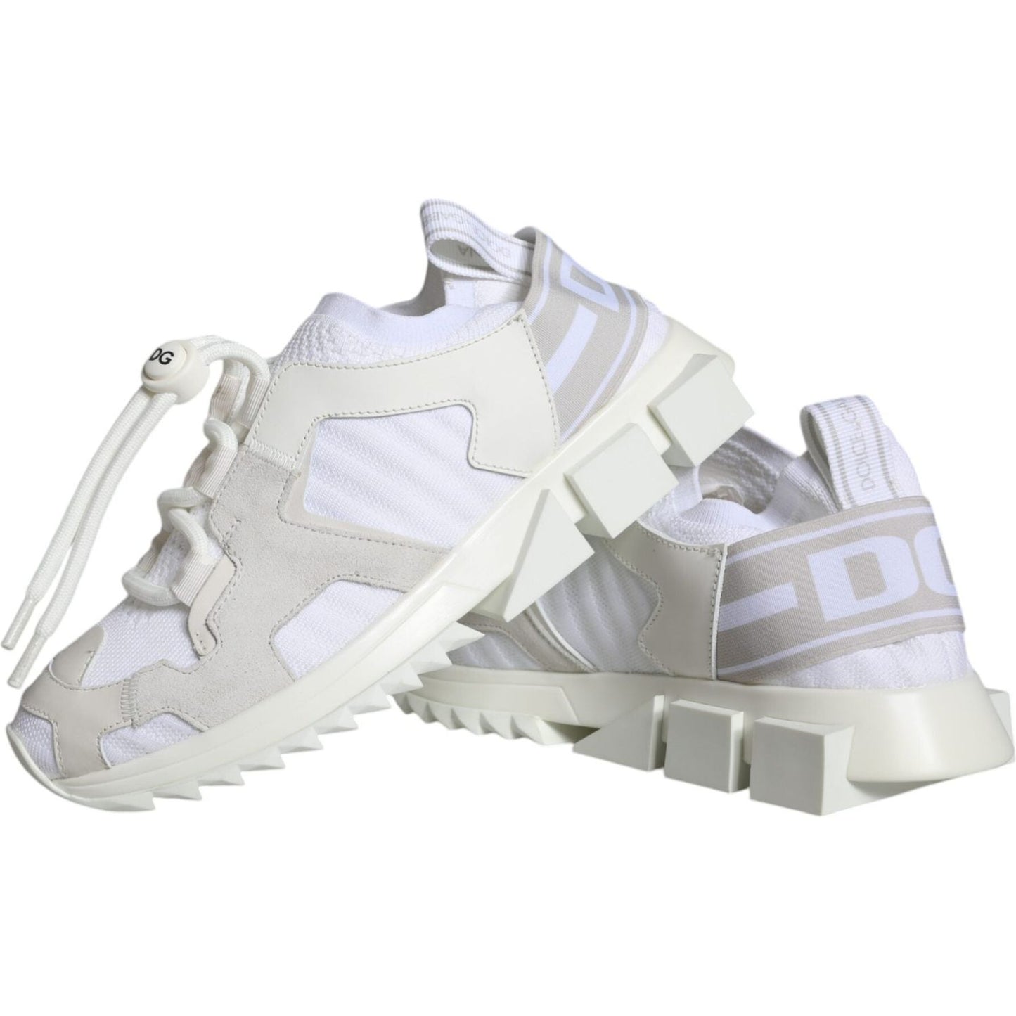 Dolce & Gabbana White Mesh Sorrento Trekking Sneakers Shoes Dolce & Gabbana