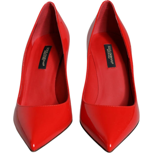 Dolce & Gabbana Red Patent Leather Bellucci Heel Pumps Shoes Dolce & Gabbana