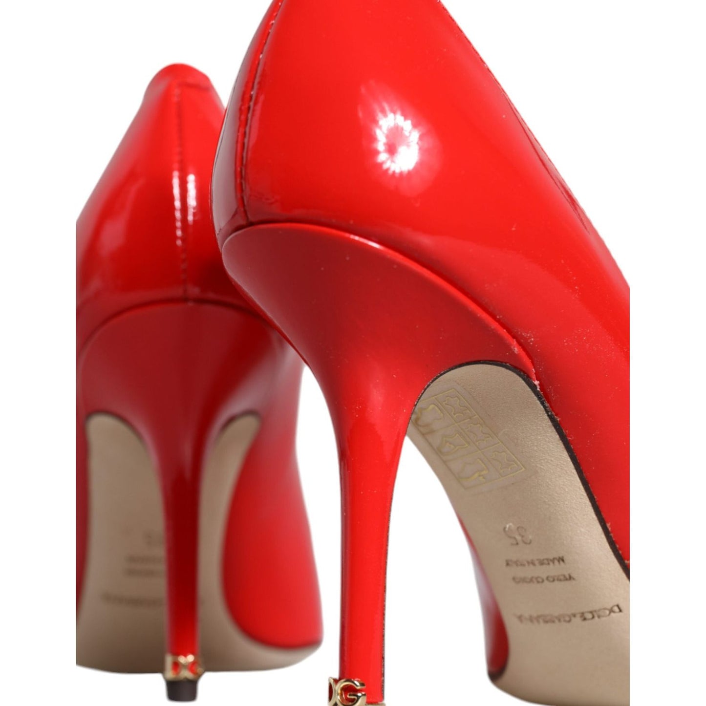 Dolce & Gabbana Red Patent Leather Bellucci Heel Pumps Shoes Dolce & Gabbana