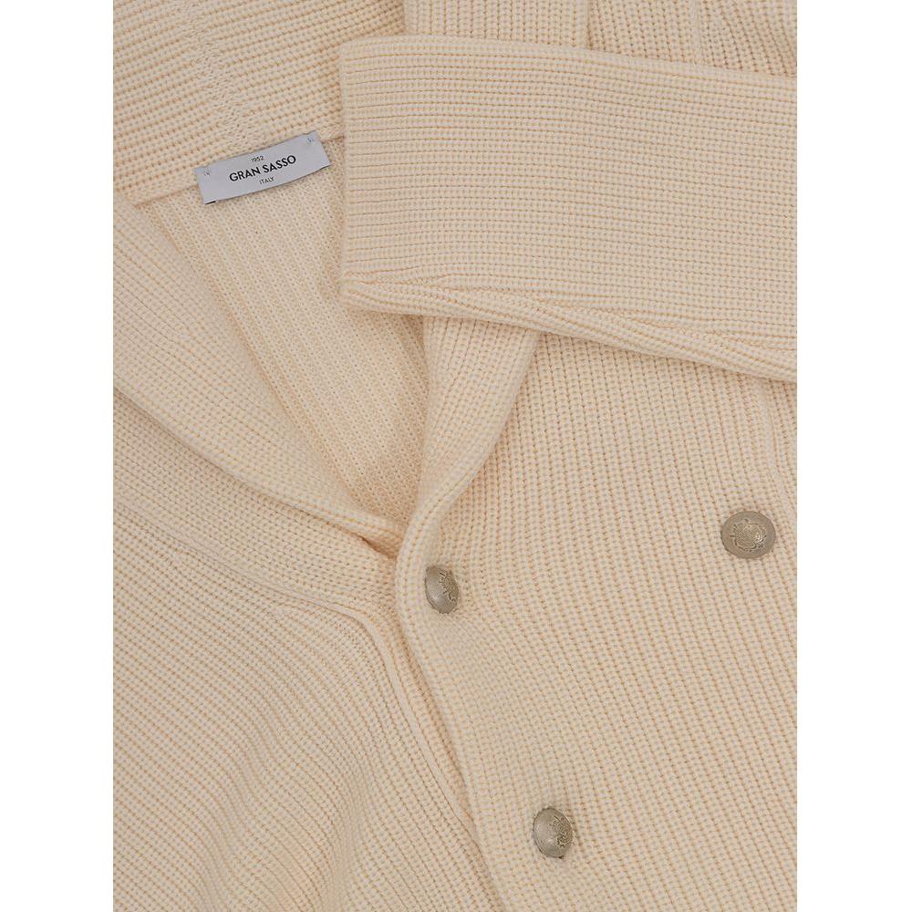 Gran Sasso White Wool Cardigan Gran Sasso