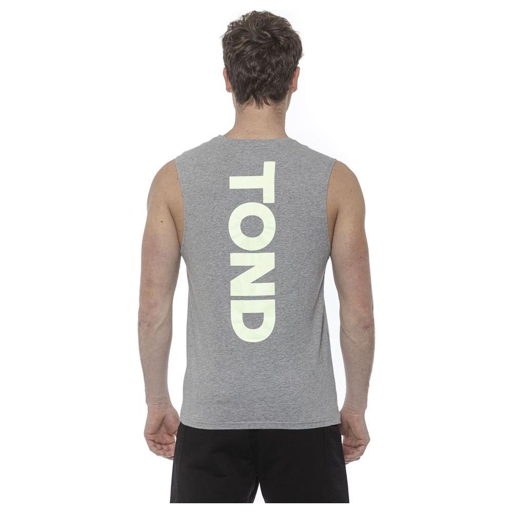 Tond Gray Cotton Men's Tank Top Tond