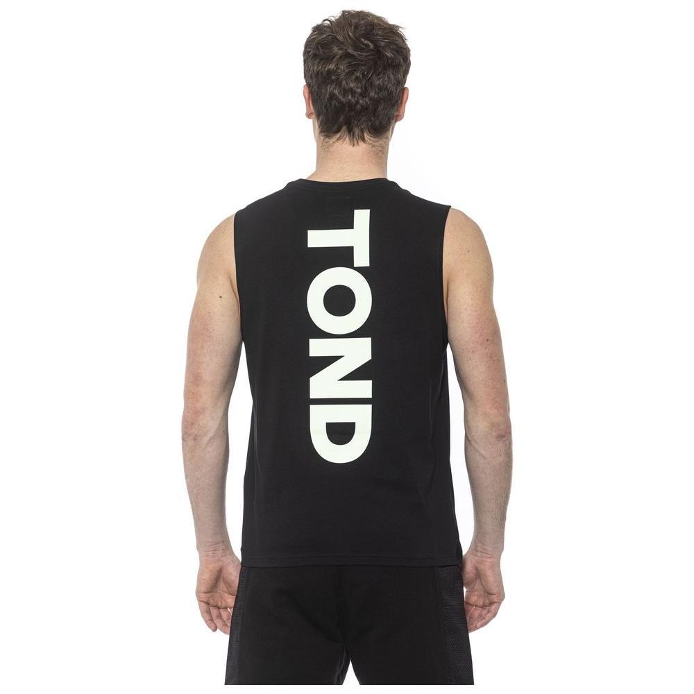 Tond Black Cotton Men's Tank Top Tond