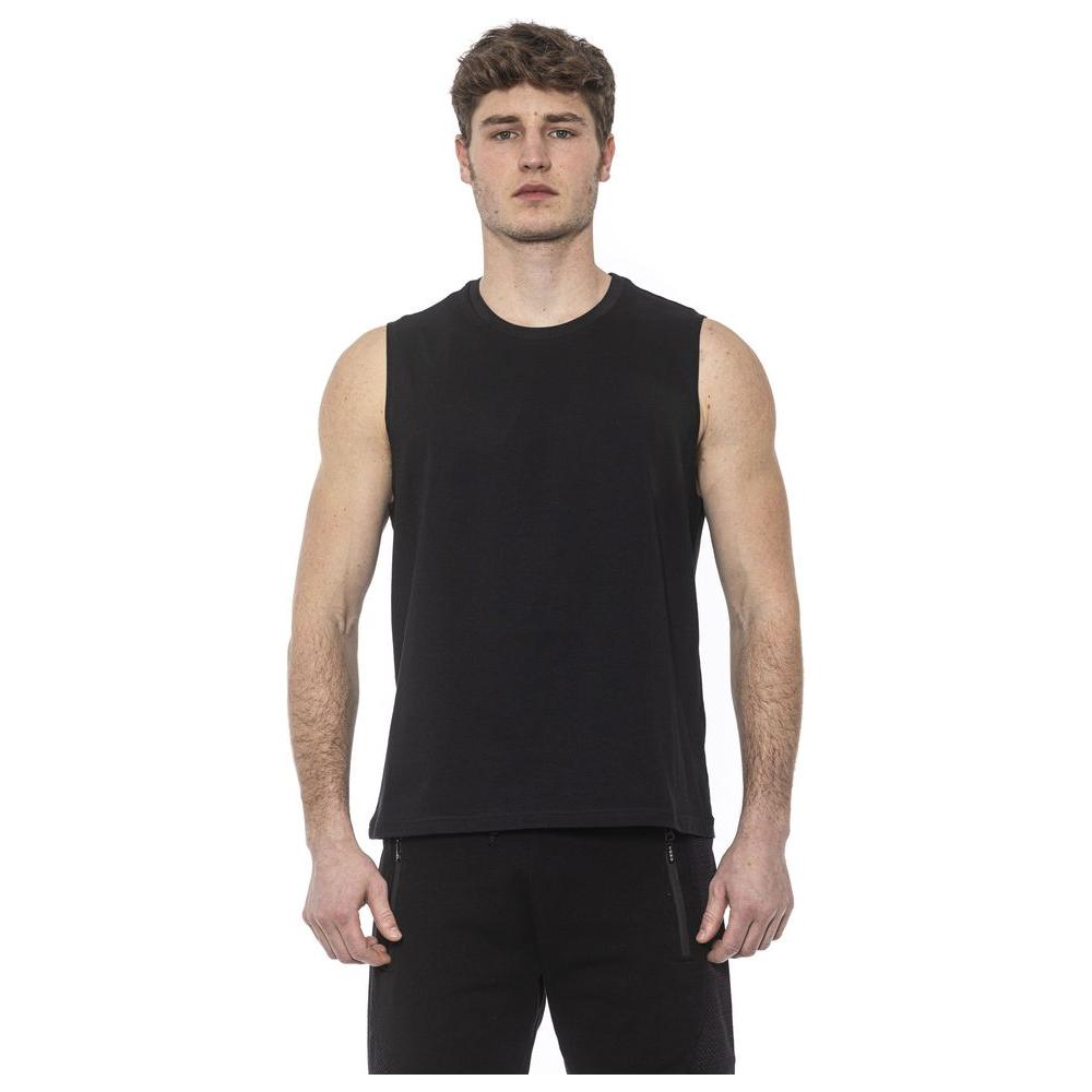 Tond Black Cotton Men's Tank Top Tond