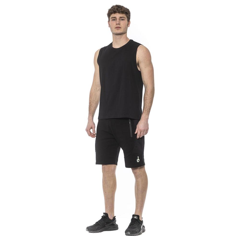 Tond Black Cotton Men's Tank Top Tond