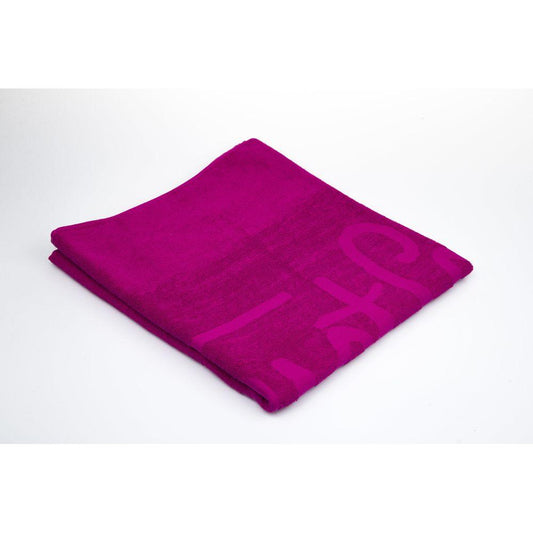 Just Cavalli Fuchsia Cotton Men Beach Towel Just Cavalli