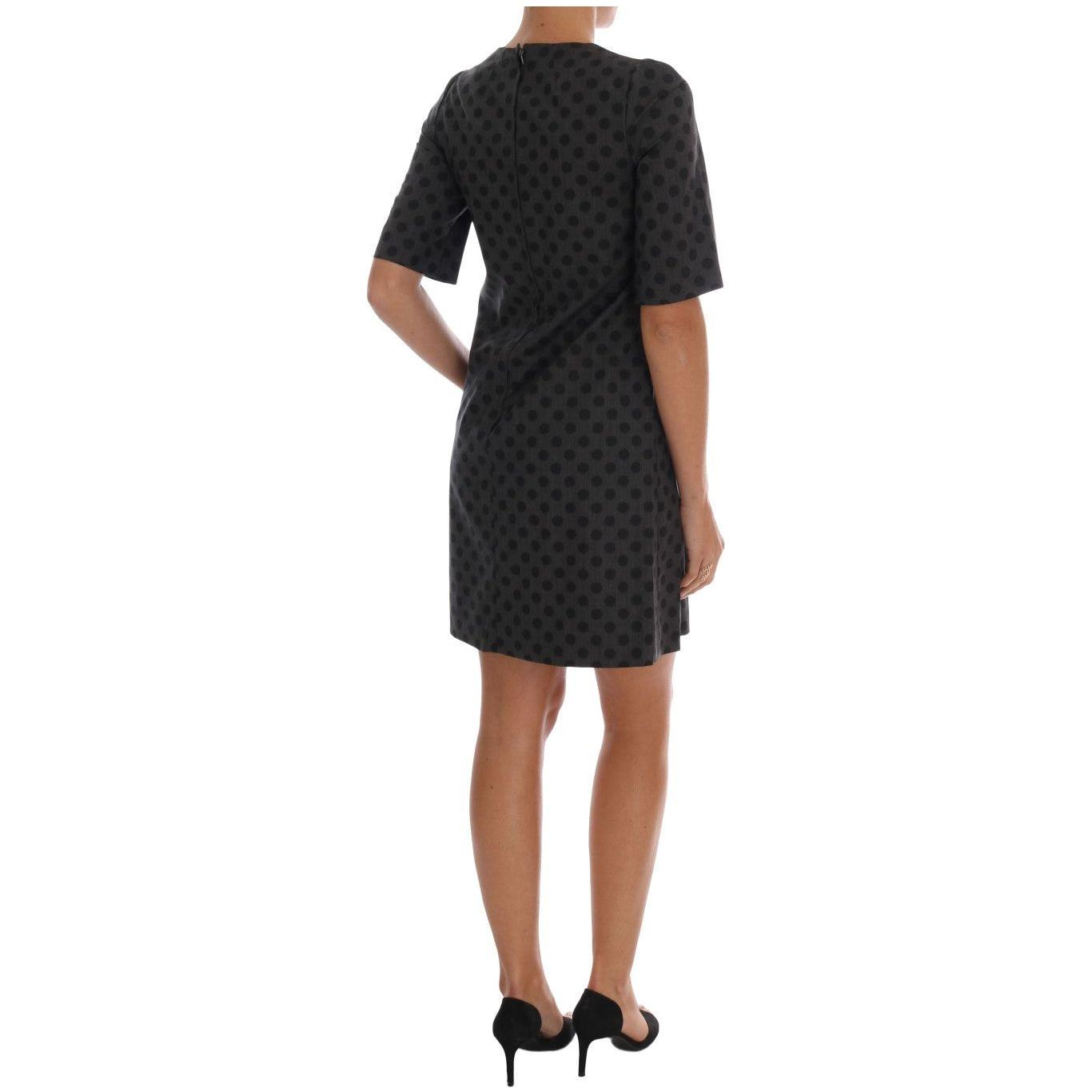 Dolce & Gabbana Elegant Polka Dot Wool Blend Dress Dolce & Gabbana