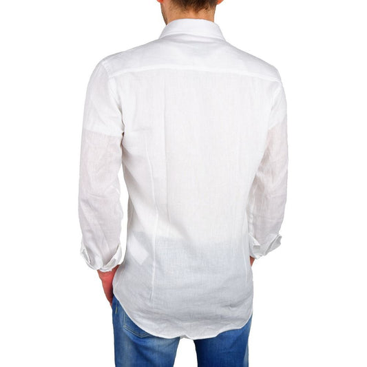 Made in Italy White Cotton Shirt