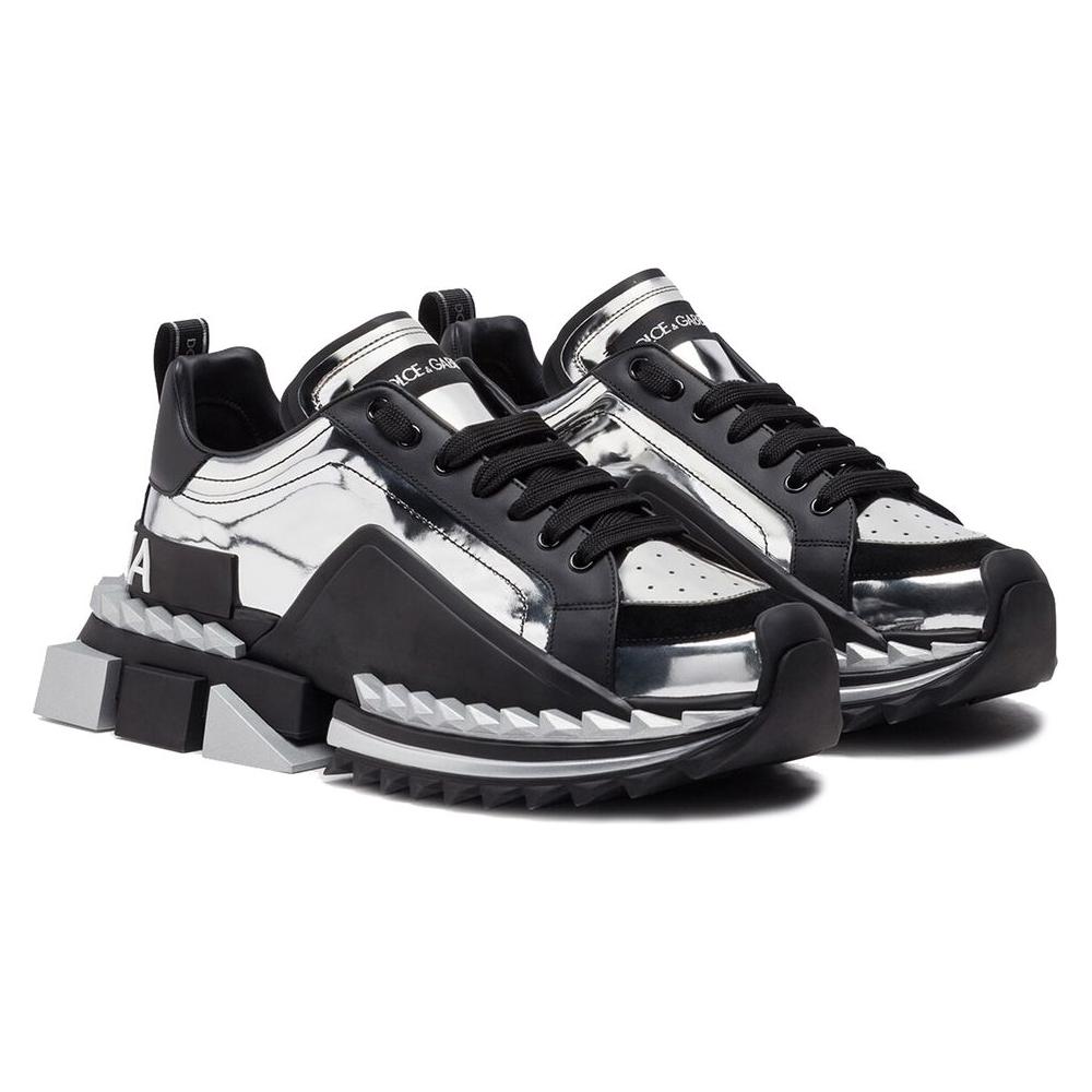 Dolce & Gabbana Black Leather Di Calfskin Sneaker