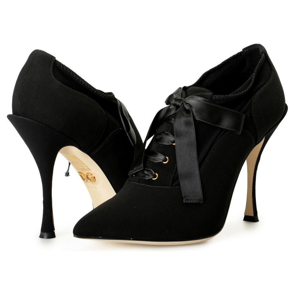 Dolce & Gabbana Black Viscose Pump