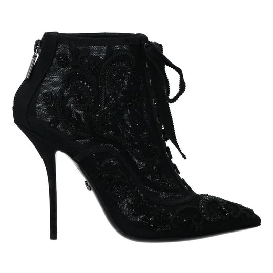 Dolce & Gabbana Black Polyester Boot Dolce & Gabbana