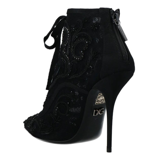 Dolce & Gabbana Black Polyester Boot Dolce & Gabbana