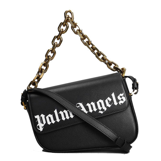 Palm Angels Black Leather Crossbody Bag Palm Angels