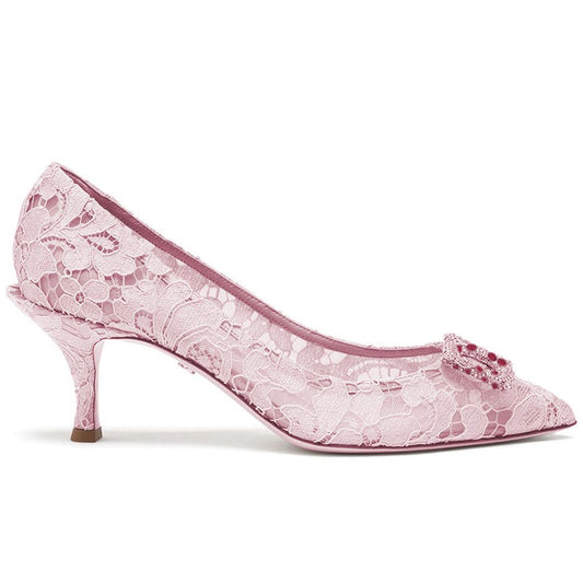 Dolce & Gabbana Pink Viscose Pump Dolce & Gabbana