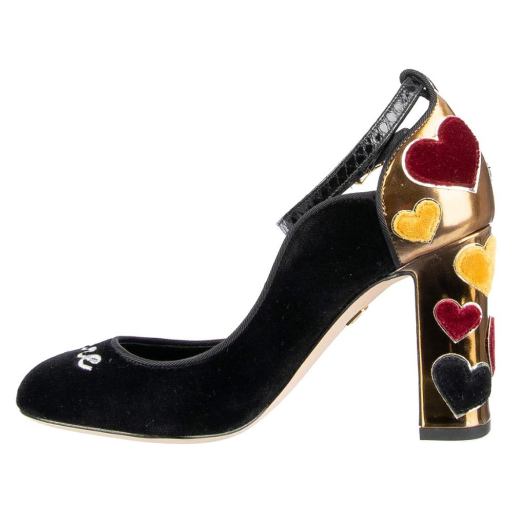 Dolce & Gabbana Black Cotton Pump Dolce & Gabbana