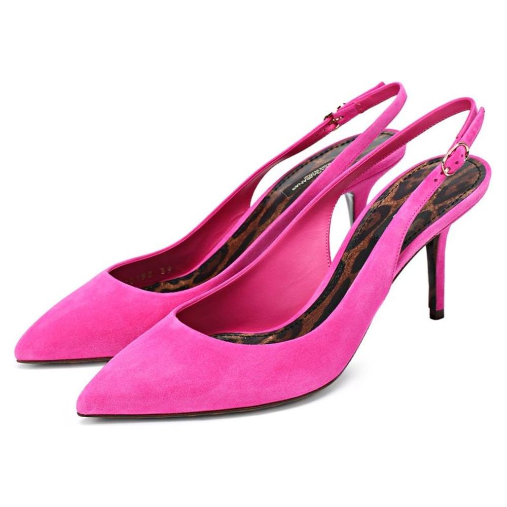 Dolce & Gabbana Fuchsia Leather Di Capra Pump Dolce & Gabbana