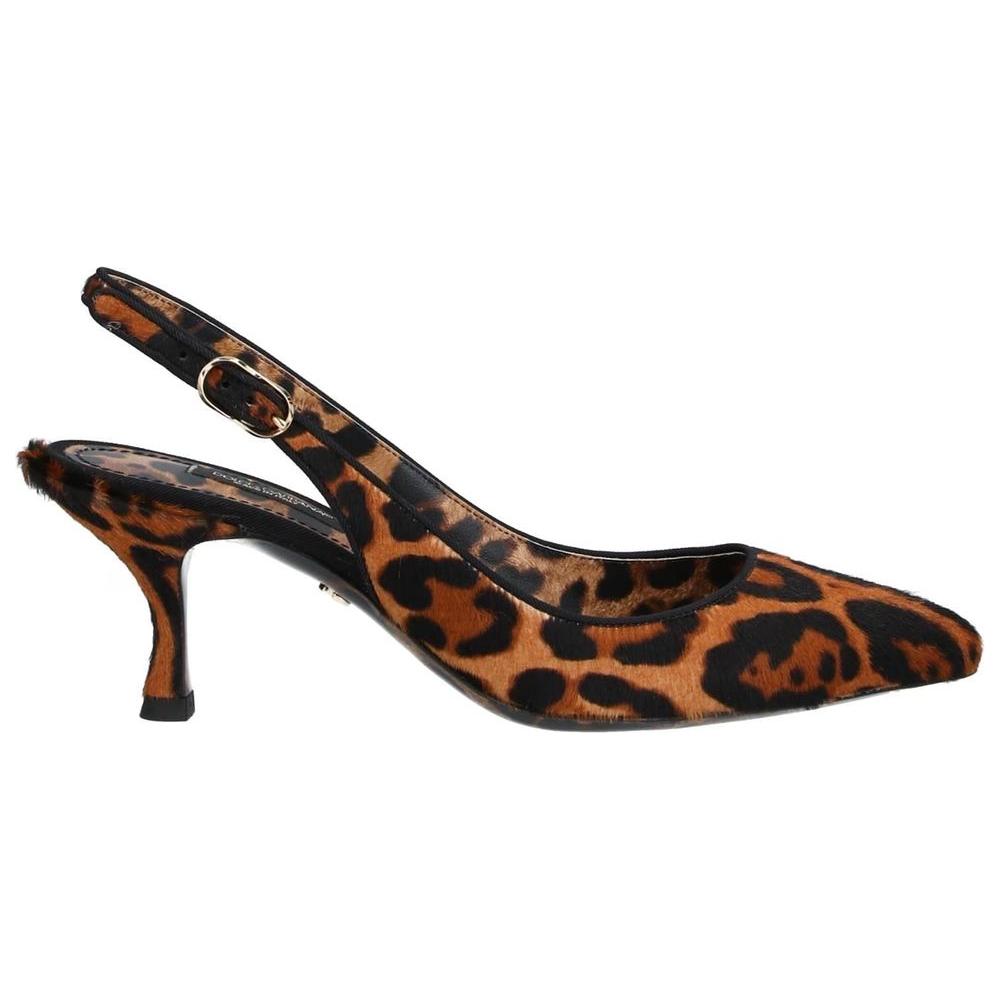 Dolce & Gabbana Brown Leather Di Calfskin Pump Dolce & Gabbana