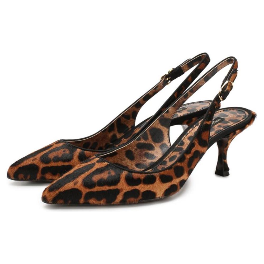 Dolce & Gabbana Brown Leather Di Calfskin Pump Dolce & Gabbana