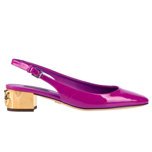 Dolce & Gabbana Purple Leather Di Calfskin Pump Dolce & Gabbana