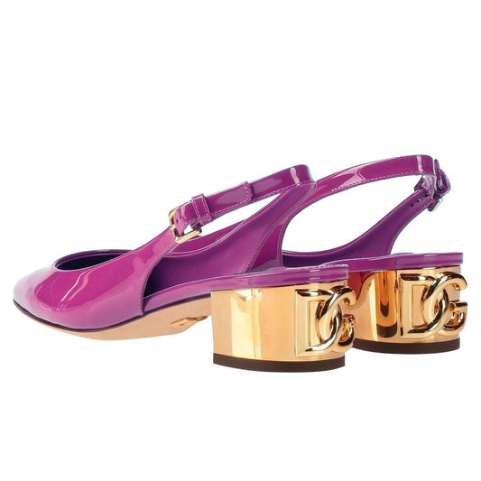 Dolce & Gabbana Purple Leather Di Calfskin Pump Dolce & Gabbana