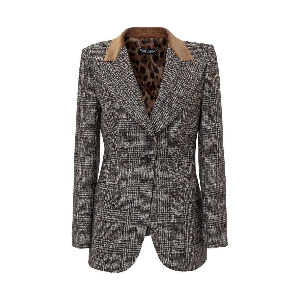 Dolce & Gabbana Brown Wool Jackets & Coat