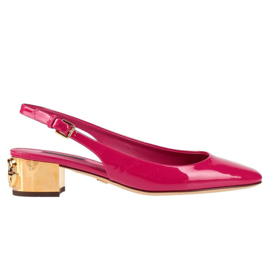 Dolce & Gabbana Fuchsia Leather Di Calfskin Pump Dolce & Gabbana