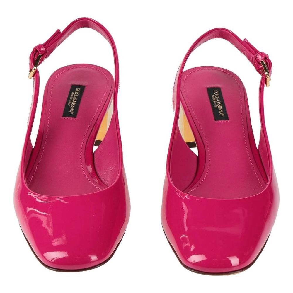 Dolce & Gabbana Fuchsia Leather Di Calfskin Pump Dolce & Gabbana