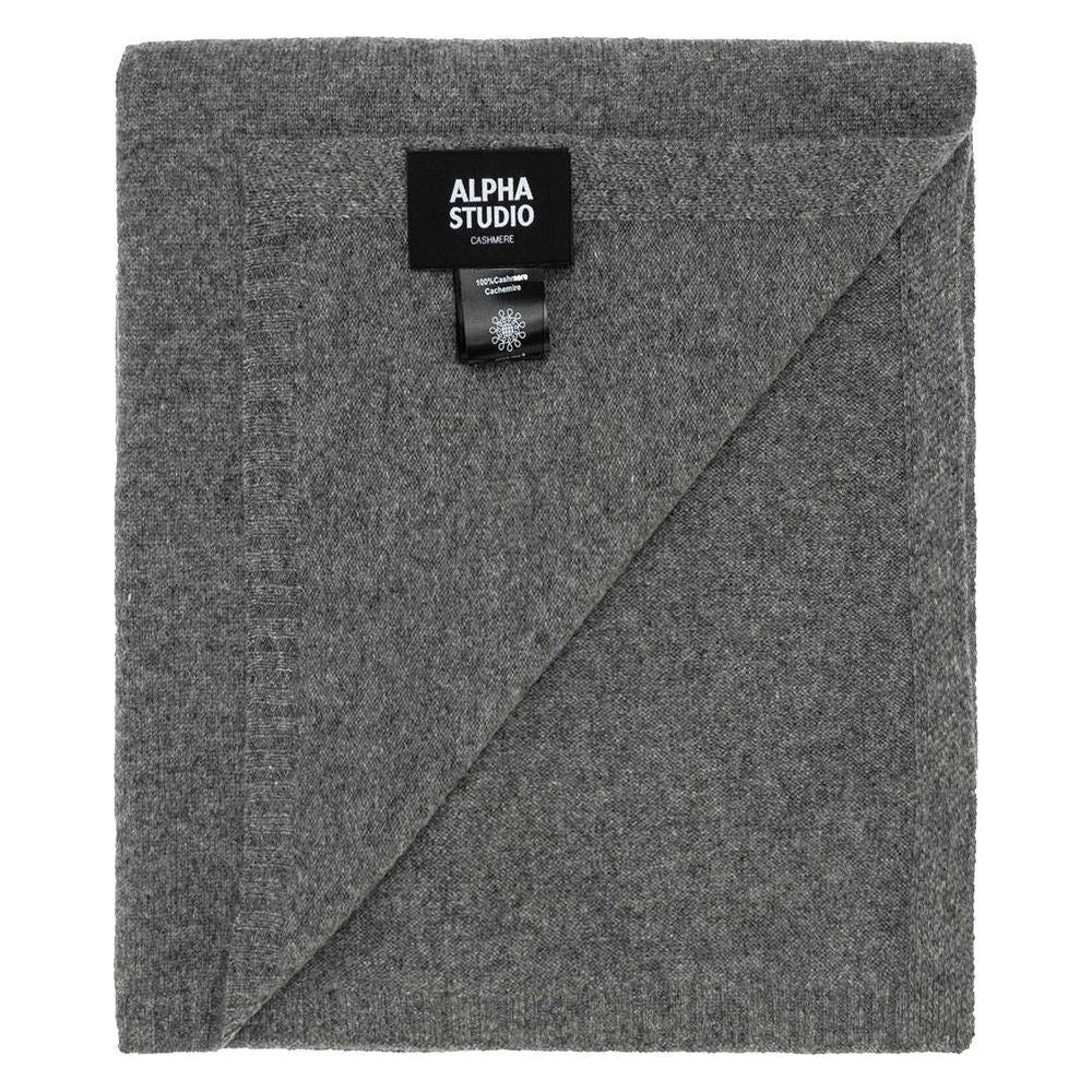 Alpha Studio Gray Cashmere Scarf Alpha Studio