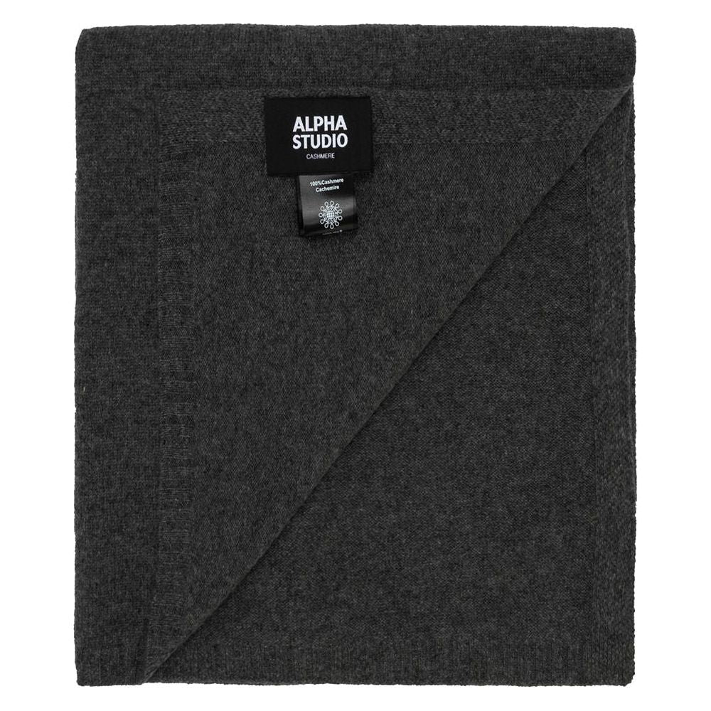 Alpha Studio Gray Cashmere Scarf Alpha Studio